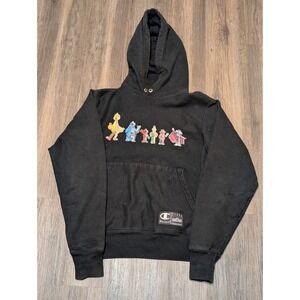 Champion Sesame Street Hoodie Pullover Sweatshirt Graphic Print Small‎